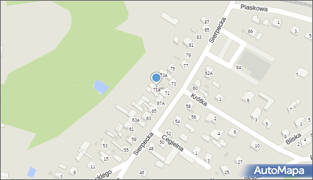 Skępe, Sierpecka, 71a, mapa Skępe