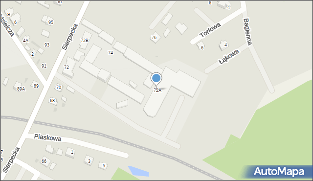 Skępe, Sierpecka, 72A, mapa Skępe
