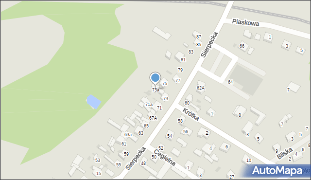 Skępe, Sierpecka, 73a, mapa Skępe
