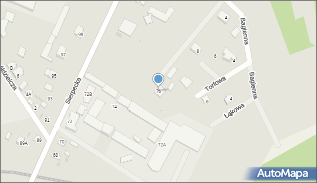 Skępe, Sierpecka, 76, mapa Skępe