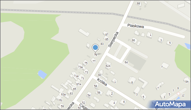 Skępe, Sierpecka, 79, mapa Skępe