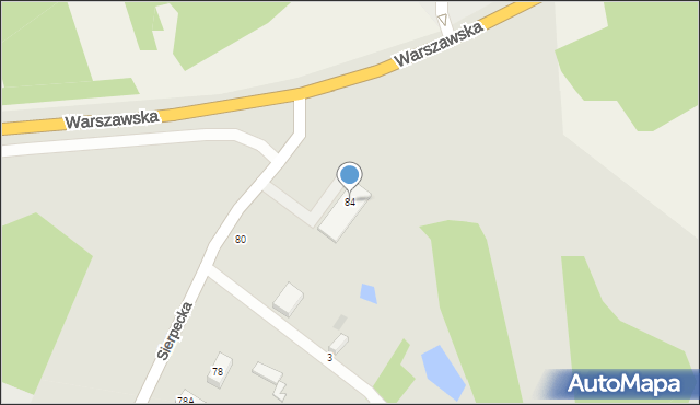 Skępe, Sierpecka, 84, mapa Skępe