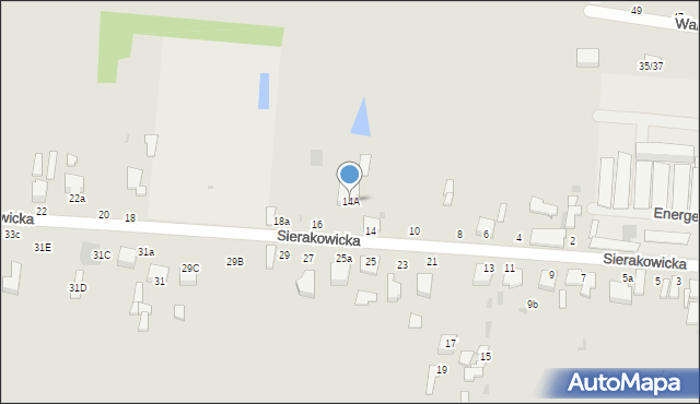 Skierniewice, Sierakowicka, 14A, mapa Skierniewic