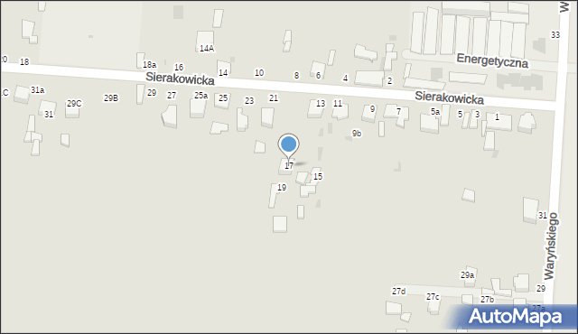Skierniewice, Sierakowicka, 17, mapa Skierniewic