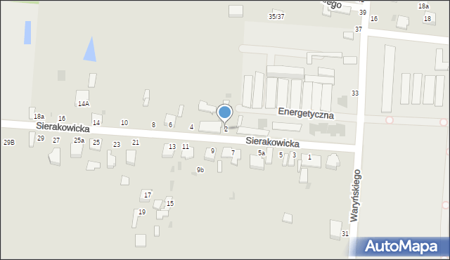 Skierniewice, Sierakowicka, 2, mapa Skierniewic