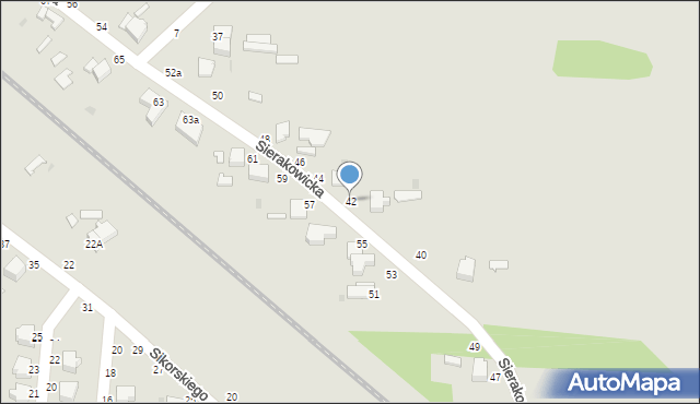 Skierniewice, Sierakowicka, 42, mapa Skierniewic