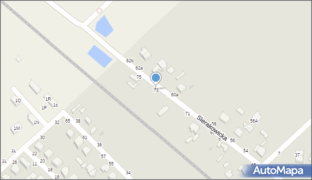 Skierniewice, Sierakowicka, 73, mapa Skierniewic