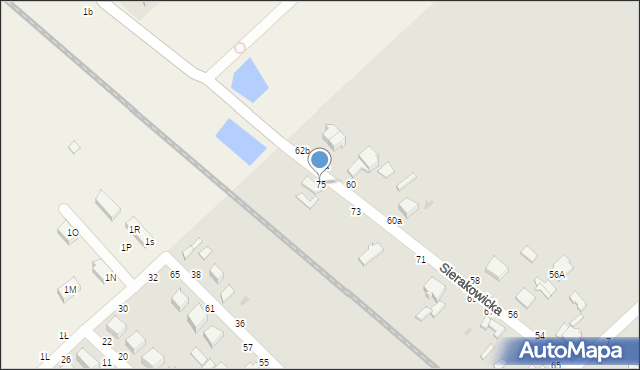 Skierniewice, Sierakowicka, 75, mapa Skierniewic