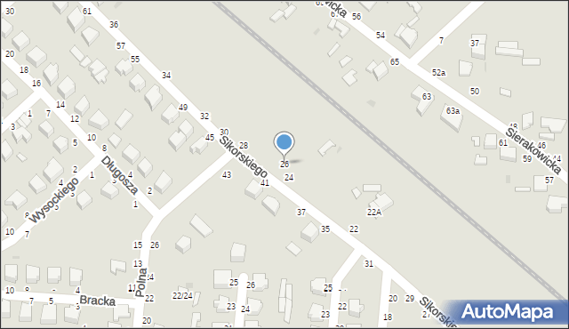 Skierniewice, Sikorskiego Władysława, gen., 26, mapa Skierniewic