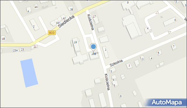 Skórzec, Siedlecka, 19B, mapa Skórzec