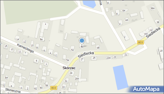 Skórzec, Siedlecka, 50, mapa Skórzec