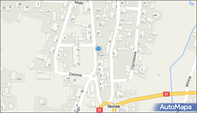 Słońsk, Sikorskiego Władysława, gen., 12, mapa Słońsk