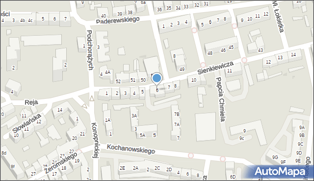 Słubice, Sienkiewicza Henryka, 6, mapa Słubice