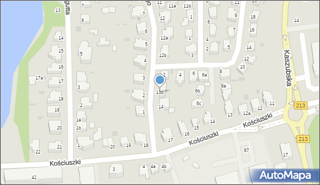 Słupsk, Sikorskiego Władysława, gen., 13b, mapa Słupska