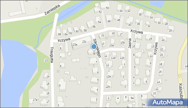 Słupsk, Sikorskiego Władysława, gen., 8, mapa Słupska