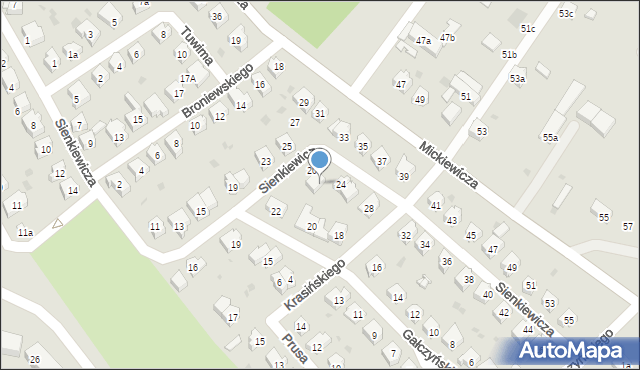 Sobótka, Sienkiewicza Henryka, 22, mapa Sobótka