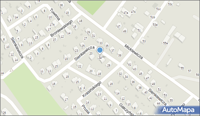 Sobótka, Sienkiewicza Henryka, 24, mapa Sobótka