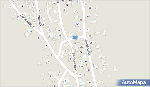 Sochocin, Sienkiewicza Henryka, 28, mapa Sochocin