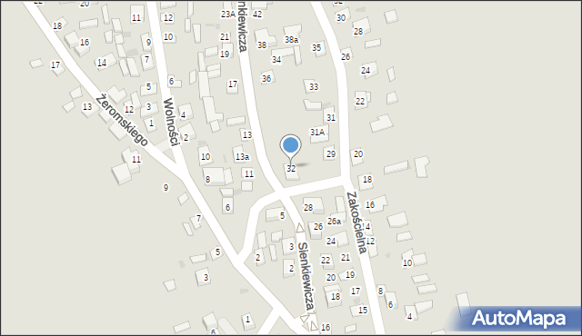 Sochocin, Sienkiewicza Henryka, 32, mapa Sochocin