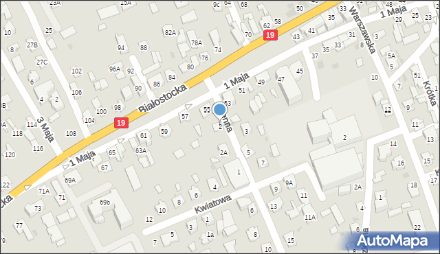 Sokółka, Sienna, 2, mapa Sokółka