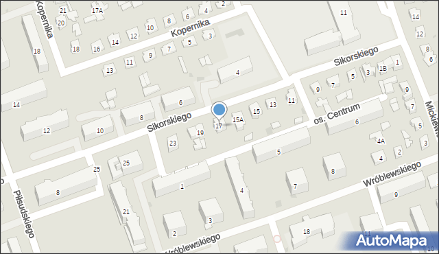 Sokółka, Sikorskiego Władysława, gen., 17, mapa Sokółka