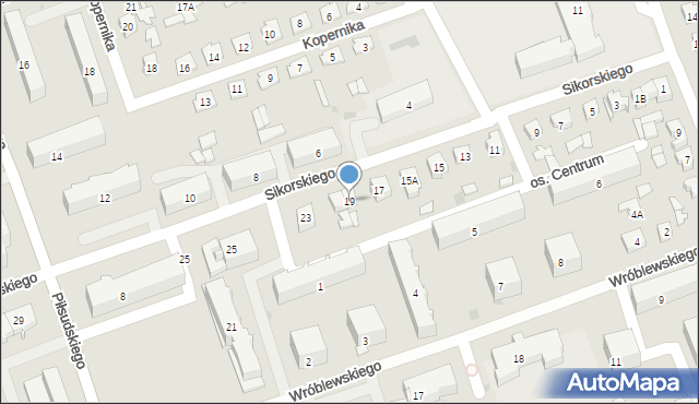 Sokółka, Sikorskiego Władysława, gen., 19, mapa Sokółka