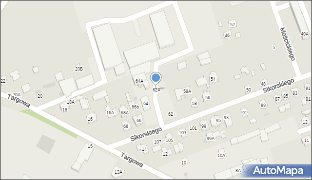 Sokółka, Sikorskiego Władysława, gen., 62A, mapa Sokółka