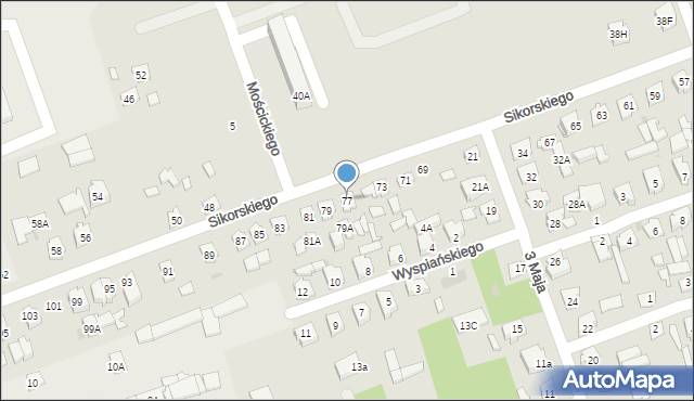 Sokółka, Sikorskiego Władysława, gen., 77, mapa Sokółka