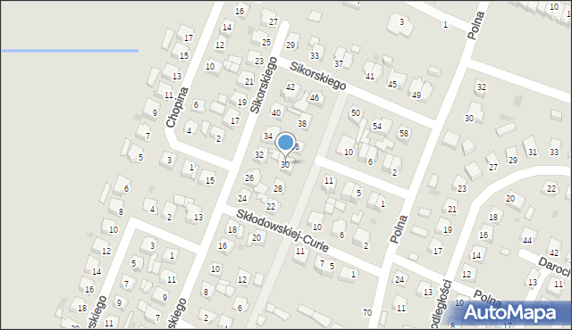 Sokołów Małopolski, Sikorskiego Władysława, gen., 30, mapa Sokołów Małopolski