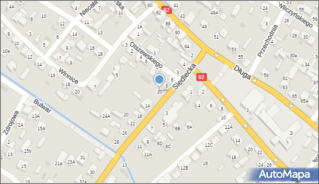 Sokołów Podlaski, Siedlecka, 10, mapa Sokołów Podlaski