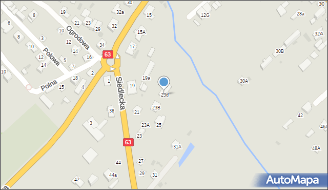 Sokołów Podlaski, Siedlecka, 23d, mapa Sokołów Podlaski