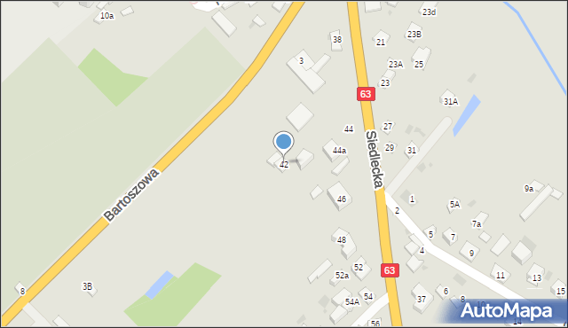 Sokołów Podlaski, Siedlecka, 42, mapa Sokołów Podlaski