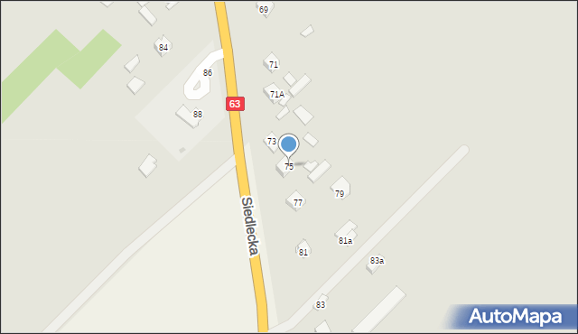 Sokołów Podlaski, Siedlecka, 75, mapa Sokołów Podlaski