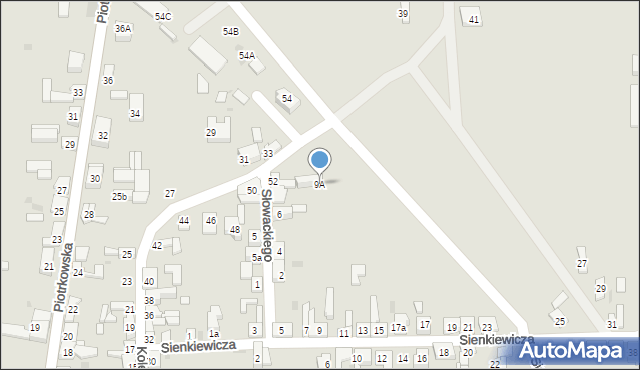 Sompolno, Sienkiewicza Henryka, 9A, mapa Sompolno