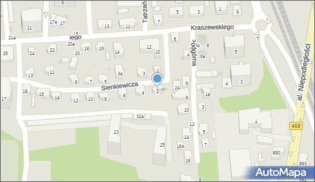 Sopot, Sienkiewicza Henryka, 2, mapa Sopotu