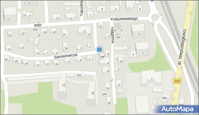 Sopot, Sienkiewicza Henryka, 2a, mapa Sopotu