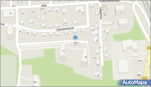 Sopot, Sienkiewicza Henryka, 32b, mapa Sopotu