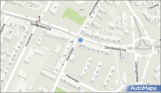 Sosnowiec, Sienkiewicza Henryka, 27, mapa Sosnowca