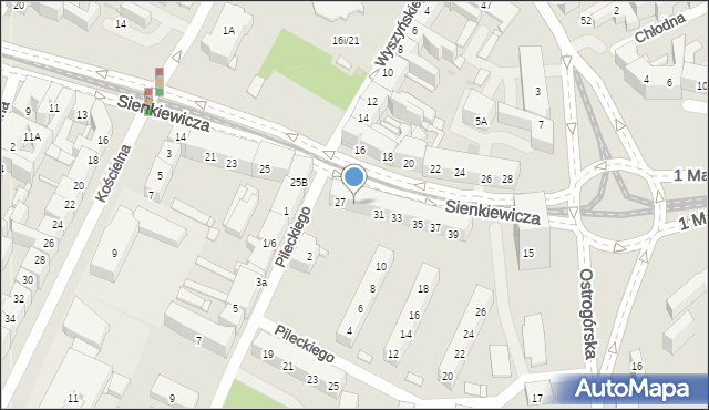 Sosnowiec, Sienkiewicza Henryka, 29, mapa Sosnowca