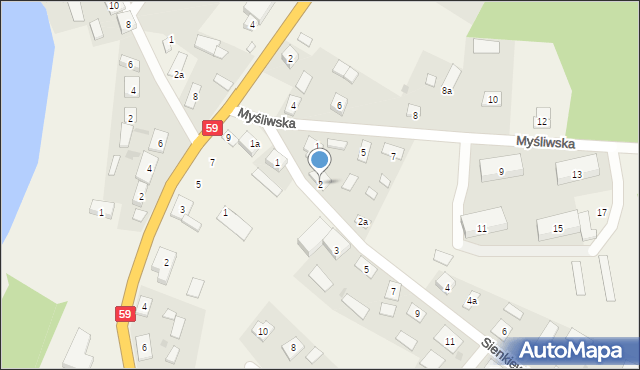 Spychowo, Sienkiewicza Henryka, 2, mapa Spychowo