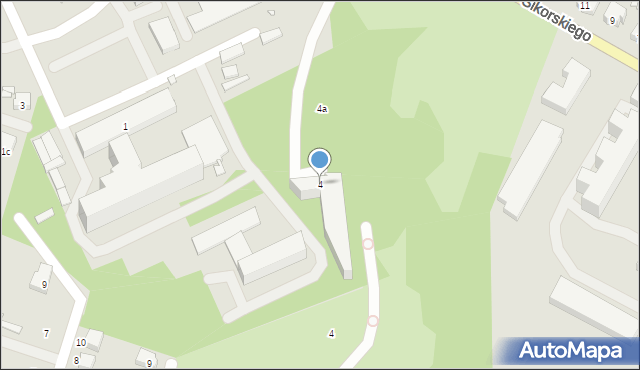 Śrem, Sikorskiego Władysława, gen., 4, mapa Śrem