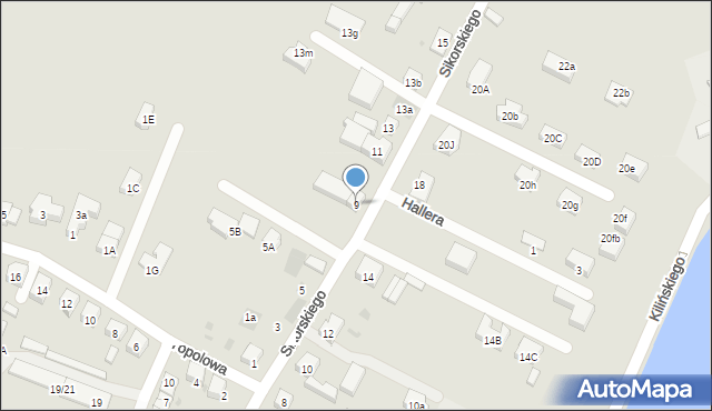 Środa Śląska, Sikorskiego Władysława, gen., 9, mapa Środa Śląska