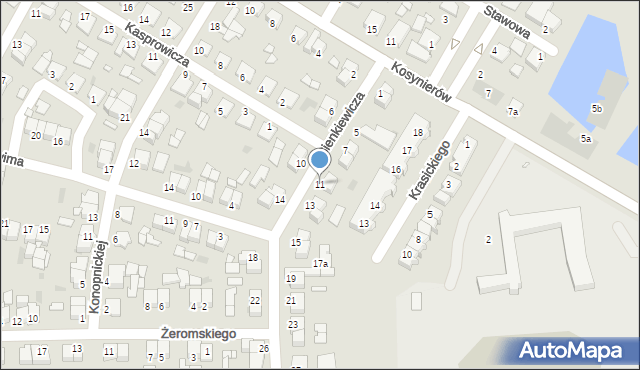 Środa Wielkopolska, Sienkiewicza Henryka, 11, mapa Środa Wielkopolska