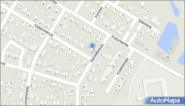 Środa Wielkopolska, Sienkiewicza Henryka, 8, mapa Środa Wielkopolska