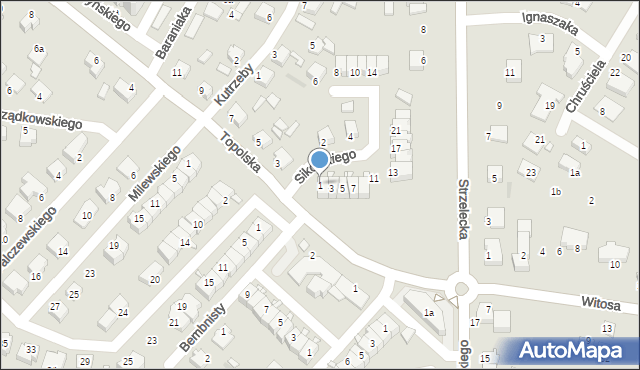 Środa Wielkopolska, Sikorskiego Władysława, gen., 1, mapa Środa Wielkopolska