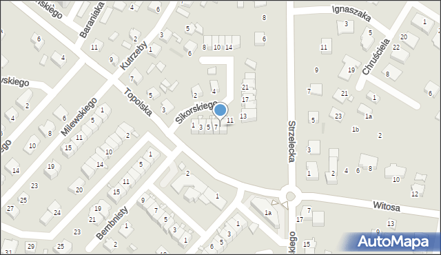 Środa Wielkopolska, Sikorskiego Władysława, gen., 9, mapa Środa Wielkopolska