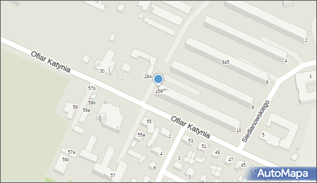 Stalowa Wola, Siedlanowskiego Marcelego, 10A, mapa Stalowa Wola