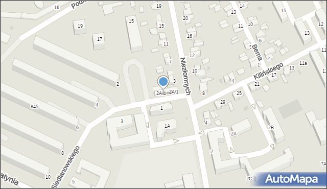 Stalowa Wola, Siedlanowskiego Marcelego, 2A/3, mapa Stalowa Wola