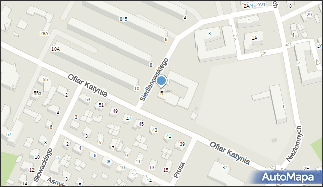 Stalowa Wola, Siedlanowskiego Marcelego, 5, mapa Stalowa Wola