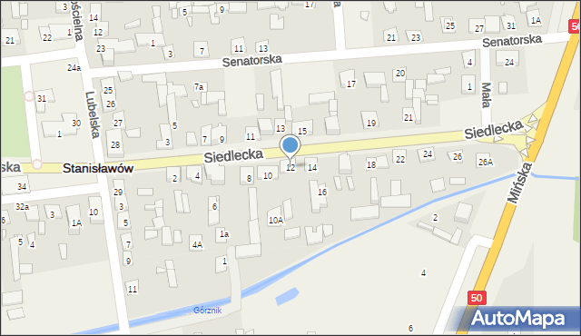Stanisławów, Siedlecka, 12, mapa Stanisławów
